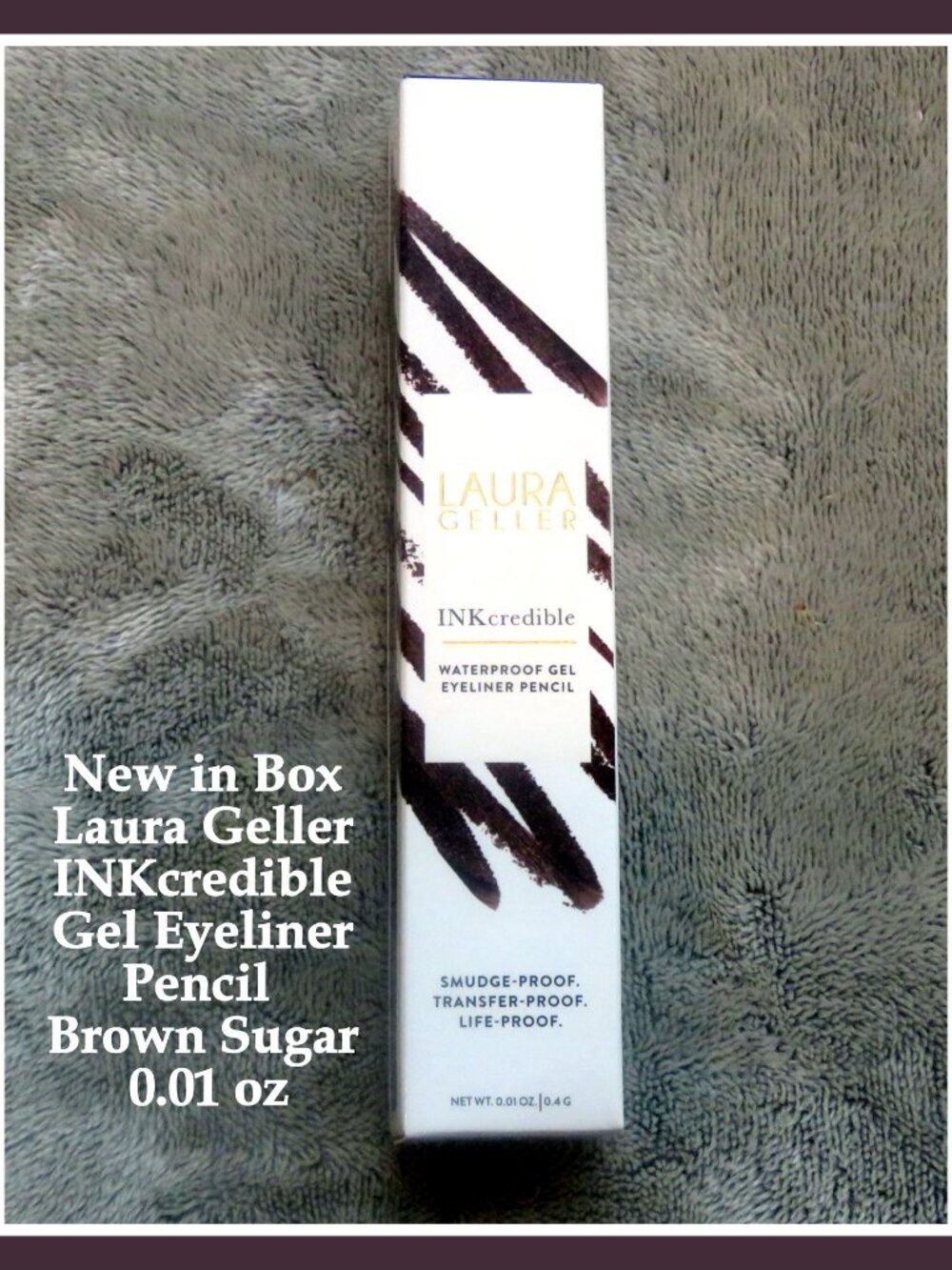 New in Box Laura Geller INKcredible Gel Eyeliner Pencil Brown Sugar 0.01 oz